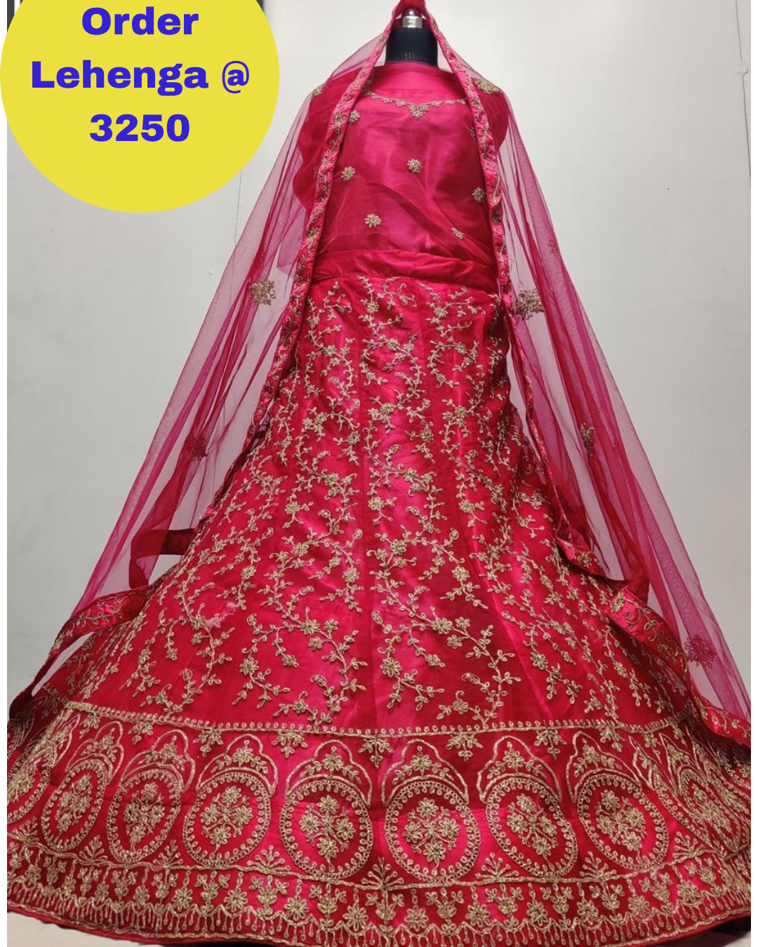 Georgete Hand Made Bridal & Party Wear Lehenga with Dupatta